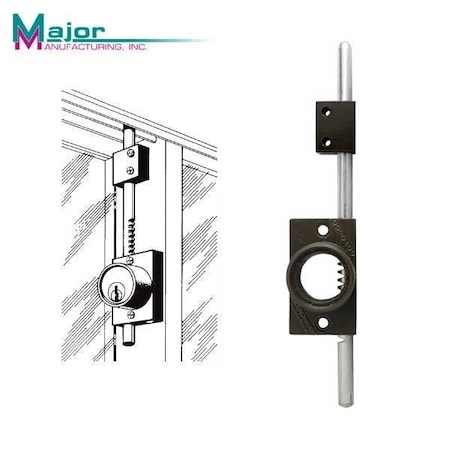 MajorThe Octopod - 9 Lock Bar - Less Cylinder - For Sliding Patio Doors And Windows In Duro Finish
